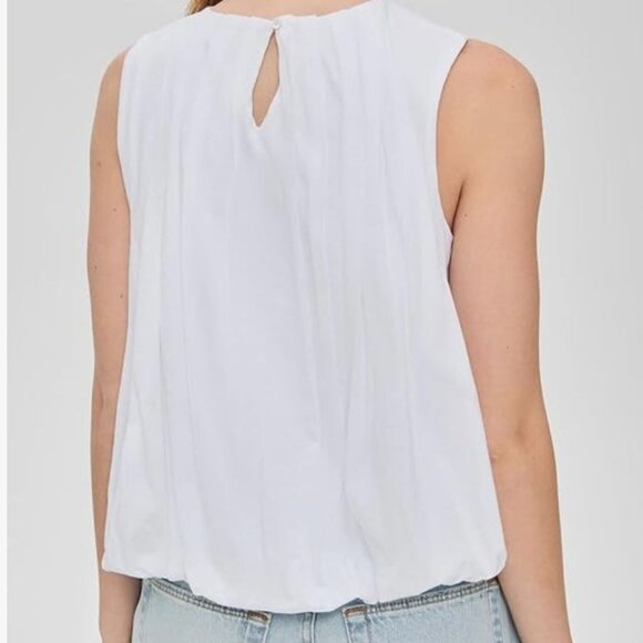 NWT Madewell White Sleeveless Bubble Fashion Top - Small - Picture 10 of 16